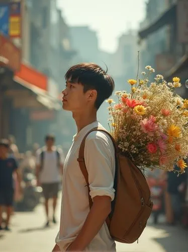 flower delivery,with a bouquet of flowers,flower cart,ksh,myeongseong,bloomgarden,Photography,Documentary Photography,Documentary Photography 02