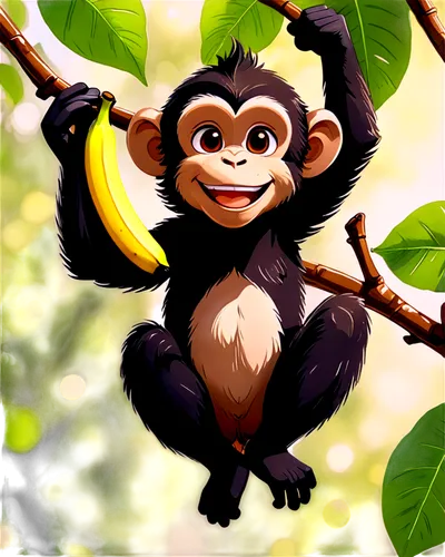 monkey banana,monkey,siamang,common chimpanzee,tamarin,primate,chimpanzee,gibbon,gibbon 5,baby monkey,white-fronted capuchin,bonobo,tufted capuchin,cheeky monkey,primates,colobus,white-headed capuchin,ape,barbary monkey,marmoset,Illustration,Black and White,Black and White 34