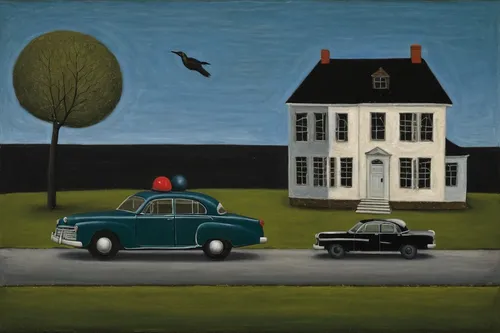 aronde,cloves schwindl inge,david bates,ford anglia,morris minor,folk art,woman in the car,carol colman,carol m highsmith,austin cambridge,home landscape,olle gill,austin 1800,edsel,bird house,morris minor 1000,birdhouses,blackbirds,austin 16,gable field,Art,Artistic Painting,Artistic Painting 02