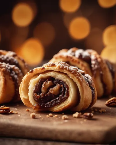 Create a marketing slogan for a gourmet rugelach brand.,kanelbullar,christmas pastry,christmas pastries,palmier,danish pastry,rugelach,sweet rolls,palmiers,viennoiserie,cinnabon,flaky pastry,sfogliate