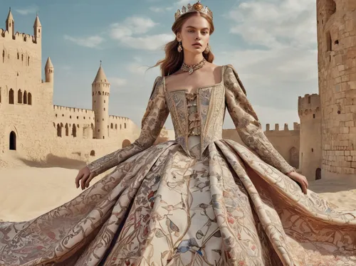 ball gown,evening dress,bridal clothing,wedding dresses,wedding gown,bridal dress,cinderella,alcazar,quinceanera dresses,the carnival of venice,elizabeth i,wedding dress,imperial coat,haute couture,overskirt,girl in a long dress,bodice,bridal party dress,dressmaker,gold filigree,Illustration,Realistic Fantasy,Realistic Fantasy 42