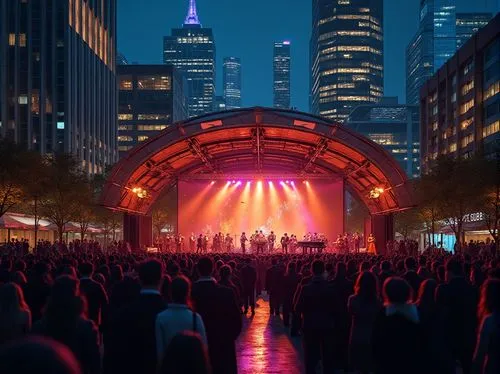 luminato,concert stage,chicago night,toronto,tribute in lights,concert crowd,esplanade,summerstage,frankfurt,chicago,bandshell,gazebos,nxne,festival place,bandstands,jazzfest,torontos,floating stage,concert,colored lights,Photography,General,Realistic