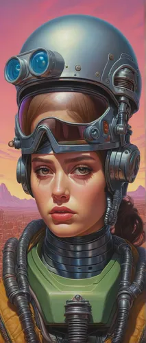 In a post-apocalyptic Earth, cyborgs with emotions struggle to find their humanity.,cybernetics,sci fiction illustration,aquanaut,streampunk,alien warrior,scifi,fallout4,solder,bot icon,construction h