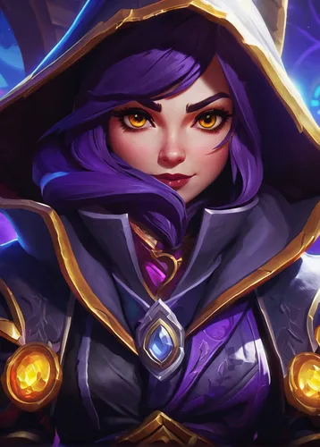 witch's hat icon,monsoon banner,lux,cancer icon,elza,twitch icon,raven rook,dodge warlock,kosmea,shen,mage,mara,sorceress,deadly nightshade,viola,venera,edit icon,custom portrait,purple background,tiber riven,Conceptual Art,Fantasy,Fantasy 19