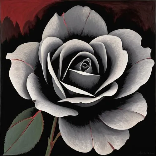 rose flower illustration,rose png,black rose,porcelain rose,keeffe,bicolor rose,Art,Artistic Painting,Artistic Painting 27