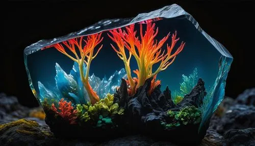 lava flow,coral reef,colorful glass,elemental,cube surface,lava,deep coral,orbifold,ice formations,cube sea,underwater landscape,aquarium,ice landscape,aquacultural,supervolcano,colorful water,reef,borosilicate,volcanic,rock crystal,Photography,Artistic Photography,Artistic Photography 02