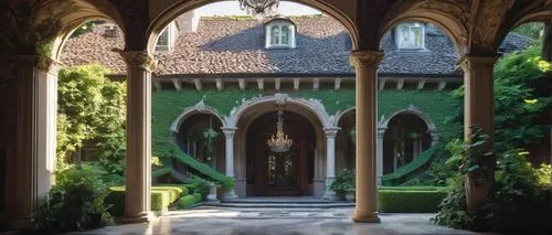 cloister,cloisters,courtyards,courtyard,loggia,villa balbianello,inside courtyard,monastero,cloistered,kykuit,archways,monastery garden,zelenay,quadrangle,orangery,giarratano,abbaye de sénanque,entranceway,dumanoir,abbaye de belloc,Illustration,Japanese style,Japanese Style 14