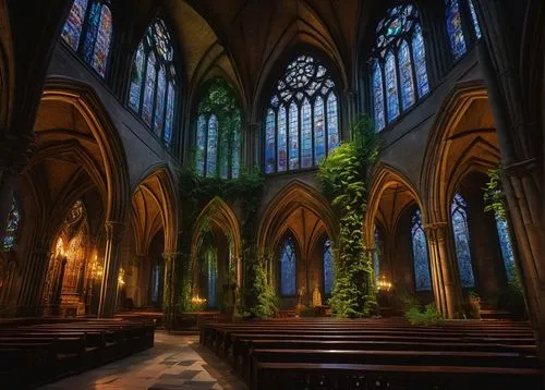 sanctuary,cathedrals,transept,pcusa,cathedral,ecclesiastical,presbytery,gothic church,holy place,ecclesiatical,nave,stained glass windows,haunted cathedral,st patrick's,the cathedral,sacristy,organ pipes,pipe organ,aisle,churches,Illustration,Realistic Fantasy,Realistic Fantasy 12