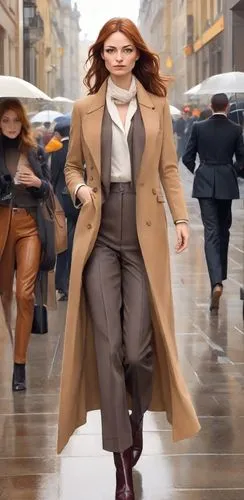 woman in menswear,overcoats,woman walking,overcoat,long coat,menswear for women,trenchcoat,marni,galliano,rykiel,streitfeld,trussardi,fashion street,greatcoat,fashiontv,mcnairy,khnopff,young model istanbul,maxmara,women fashion,Digital Art,Poster