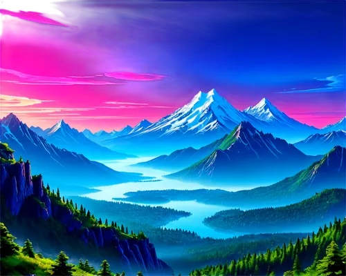 mountain landscape,landscape background,mountainous landscape,mountain scene,mountains,alpine landscape,purple landscape,mountain range,high mountains,mountain sunrise,mountain valleys,mountain slope,mountain world,mountain ranges,mountain,fantasy landscape,dusk background,mountainside,the landscape of the mountains,paisaje,Conceptual Art,Sci-Fi,Sci-Fi 27