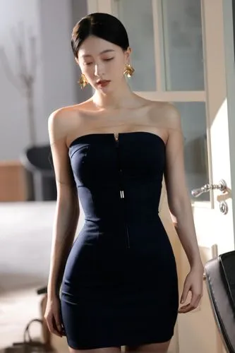 性感制服，北欧白种人肤色，苗条身材,a woman standing in front of a wall wearing heels,shapewear,dita,heungseon,gain,thongsuk,suzy