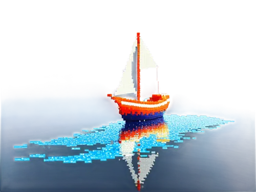 sailing orange,sailing boat,sailboat,voxels,sail boat,lifeboat,voxel,sail,lightship,lightcraft,scarlet sail,sail ship,delta sailor,sea sailing ship,sloop,spelljammer,seastreak,regata,fishing cutter,sailing,Illustration,Realistic Fantasy,Realistic Fantasy 19