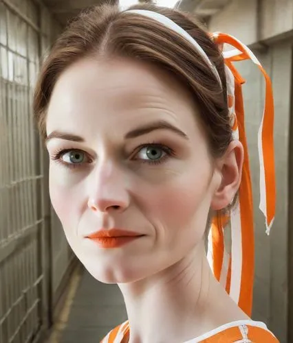 daisy jazz isobel ridley,orange,orange robes,bjork,orange color,clementine,aperol,orange half,british actress,bright orange,stewardess,orangina,woman face,the girl at the station,retro woman,murcott orange,head woman,a wax dummy,cigarette girl,piper,Photography,Realistic