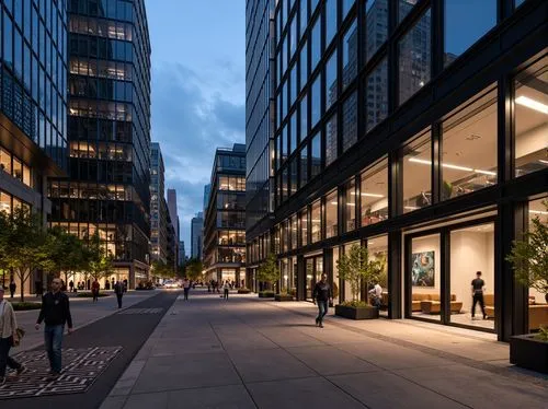 potsdamer platz,metrotech,broadgate,tishman,marunouchi,hafencity,streeterville,citycenter,mies,friedrichstrasse,5th avenue,juilliard,streetscape,costanera center,citicorp,glass facade,freshfields,inlet place,bunshaft,cheapside