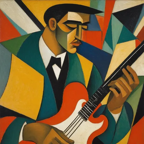 jazz guitarist,charango,itinerant musician,man with saxophone,guitar player,musician,musicians,cavaquinho,braque francais,violin player,string instrument,guitarist,braque saint-germain,saxophone playing man,stringed instrument,blues and jazz singer,classical guitar,gibson,accordion player,cellist,Art,Artistic Painting,Artistic Painting 35