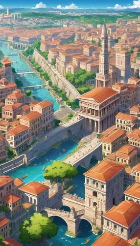 philippopolis,ancient city,machico,ancient rome,tenochtitlan,kurashiki,alexandria,herakleion,honolulu,wakanohana,kanawa,prefecture,yoshikuni,tirona,baku,imperia,baiae,carthage,bakumatsu,scythopolis,Illustration,Japanese style,Japanese Style 03