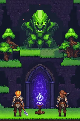 guards of the canyon,background ivy,pixel art,dungeons,warrior and orc,hunter's stand,dungeon,chasm,mausoleum ruins,scandia gnomes,game illustration,druid grove,development concept,frame mockup,hall of the fallen,game art,collected game assets,shopkeeper,game characters,alien warrior,Unique,Pixel,Pixel 01