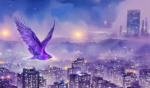 purple wallpaper,the hummingbird hawk-purple,purple,purple background,wing purple,birds of prey-night,night bird,purple pageantry winds,world digital painting,owl background,city pigeon,purple landscape,nocturnal bird,light purple,fantasy picture,dusk background,the purple-and-white,la violetta,digital background,background image,Game&Anime,Manga Characters,Watercolor