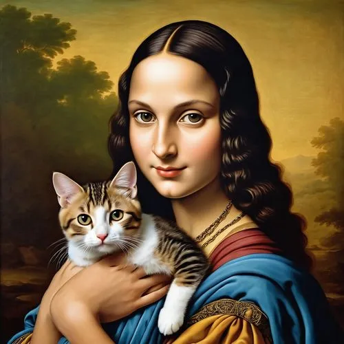 tretchikoff,gioconda,mona lisa,monalisa,mona,cat portrait,bronzino,tiziano,calico cat,romantic portrait,cat image,delatour,catiline,portrait of christi,georgatos,cat european,cathair,dossi,memling,katzen,Photography,General,Realistic