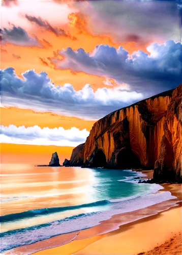 beach landscape,seascape,cliffs ocean,coastal landscape,splendid colors,beautiful beaches,dream beach,etretat,cliffs of etretat,sunrise beach,beautiful beach,beach scenery,normandy,landscape background,mountain beach,pink beach,sea landscape,cliffs etretat,coast sunset,sunset beach,Illustration,Japanese style,Japanese Style 07