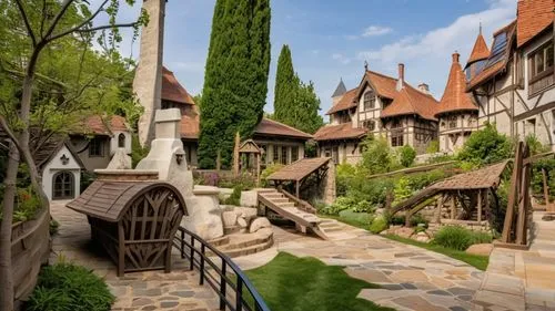 knight village,escher village,bendemeer estates,medieval street,townhouses,houston texas apartment complex,landscape designers sydney,medieval architecture,fairy tale castle,luxury property,luxury rea