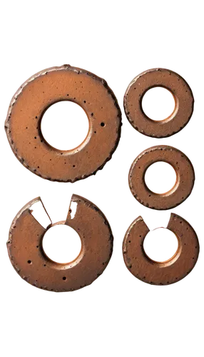 Circular holes, various sizes, metallic material, rusty texture, scattered on surface, dramatic shading, high contrast, 3/4 composition, shallow depth of field, warm color tone, cinematic lighting.,wo