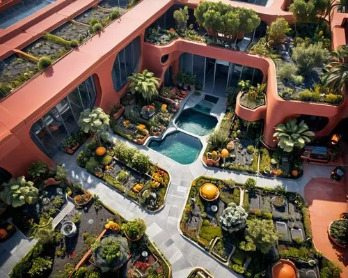 courtyards,hotel complex,hotel riviera,terraza,roof garden,courtyard,Photography,General,Sci-Fi