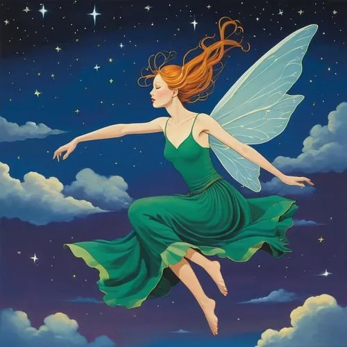 fairies aloft,diwata,faerie,flying girl,fairy,sylph,faery,flying seed,fairie,rosa 'the fairy,weightlessness,julia butterfly,volare,little girl fairy,virgo,tinkerbell,rosa ' the fairy,niffenegger,fairy queen,aurora butterfly,Art,Artistic Painting,Artistic Painting 23