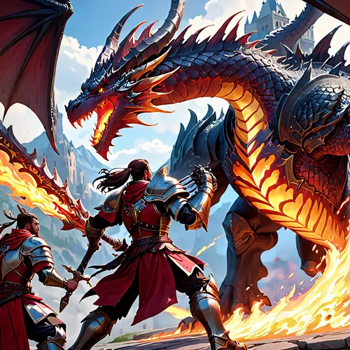 dragon fire,dragon slayers,heroic fantasy,dragons,dragon slayer,massively multiplayer online role-playing game,dragon li,black dragon,game illustration,dragon of earth,fantasy art,dragon,fire breathing dragon,draconic,wyrm,firethorn,dragon design,fantasy picture,tabletop game,playmat,Anime,Anime,General