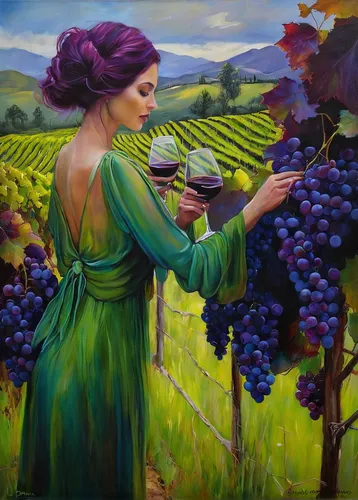 grape harvest,wine harvest,purple grapes,blue grapes,winemaker,vineyard,fresh grapes,red grapes,napa valley,sonoma,napa,grapes,grapevines,grape vine,wine country,grapes goiter-campion,wine grape,wild wine,wine grapes,grape harvesting machine,Illustration,Realistic Fantasy,Realistic Fantasy 30