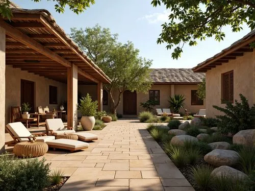 xeriscaping,landscape design sydney,courtyards,landscape designers sydney,patios,masseria,landscaped,amanresorts,courtyard,3d rendering,patio,mudbrick,landscaping,bungalows,silverleaf,outdoor furniture,garden design sydney,travertine,render,inside courtyard