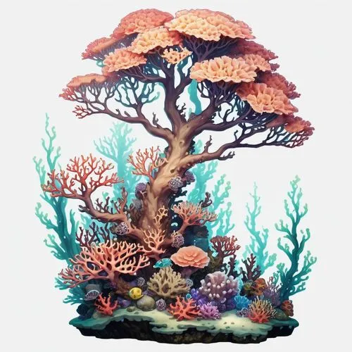 coral reef,bubblegum coral,coral reefs,reef tank,rock coral,soft corals,Illustration,Abstract Fantasy,Abstract Fantasy 11