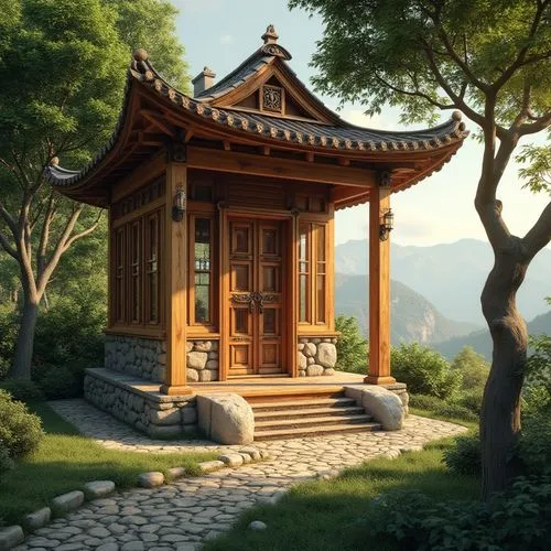 teahouse,asian architecture,japanese shrine,the golden pavilion,dojo,golden pavilion,stone pagoda,japanese garden ornament,chuseok,ancient house,hanok,buddhist temple,oriental,koreana,oriental lantern,japanese-style room,japanese garden,tianxia,oriental painting,taoism,Photography,General,Realistic