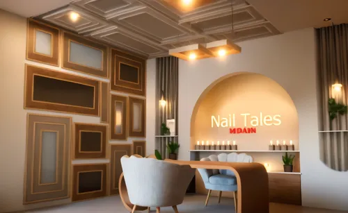 hallway space,interior decoration,beauty salon,3d rendering,boutique hotel,hotel hall,search interior solutions,interior design,halogen spotlights,render,cosmetics counter,electronic signage,trollius 