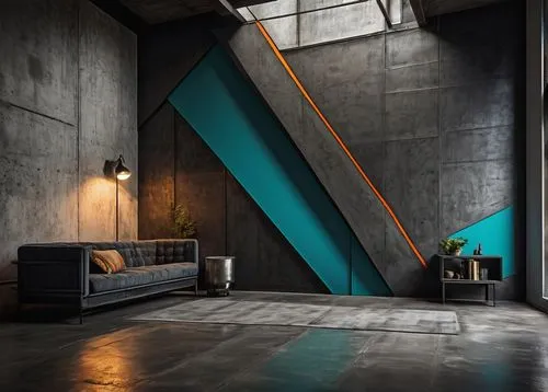 loft,geometric style,exposed concrete,interior modern design,concrete ceiling,associati,modern decor,contemporary decor,lofts,fesci,minotti,appartement,interior design,hallway space,cassina,architraves,concrete slabs,geometric,an apartment,corten steel,Illustration,Paper based,Paper Based 29