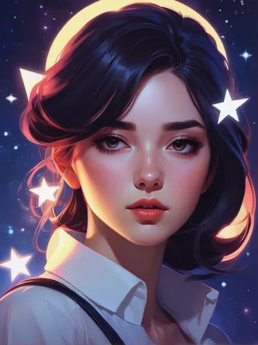 star illustration,rosa ' amber cover,starry,cassiopeia,constellation,ursa,ursa major,star sign,ursa major zodiac,astro,cg artwork,astronomer,falling stars,fantasy portrait,falling star,stars,digital painting,orion,star,zodiac sign libra,Conceptual Art,Fantasy,Fantasy 19