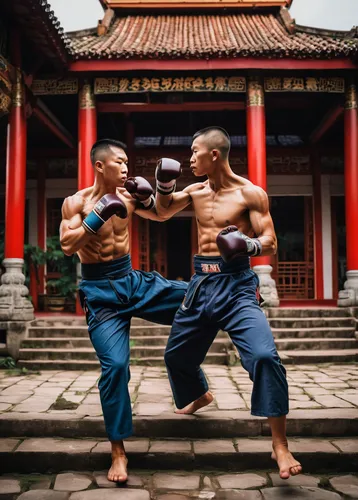 Picture a kickboxer finding their zen in a tranquil Buddhist temple before a big fight.,shaolin kung fu,lethwei,marine corps martial arts program,martial arts,sambo (martial art),haidong gumdo,japanes