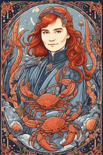 In painting style of Bilibin,nephrops,anchoress,horoscope pisces,horoscope libra,zodiac sign libra,demelza,mer,maedhros,melusine,nereid,koi,niffenegger,the zodiac sign pisces,zodiac sign gemini,horosc