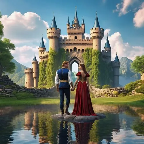 fairy tale castle,a fairy tale,fairytale,fairy tale,fairytale castle,fantasy picture,fairytales,fantasyland,disney castle,fairy tale castle sigmaringen,castles,disneyfied,storybook,romantic scene,3d fantasy,fantasy world,wonderlands,fairytale characters,walt disney world,fairy tale character,Photography,General,Realistic