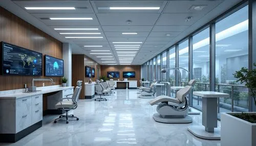 cleanrooms,modern office,periodontist,operating room,doctor's room,healthtech,cyberknife,dentists,office automation,treatment room,assay office,control center,dentist,3d rendering,offices,cleanroom,consulting room,lifesciences,cyberdyne,neurosciences