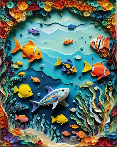 coral reef,fish collage,coral reef fish,fish in water,sea-life,coral fish,school of fish,under the sea,fishes,aquarium decor,ocean pollution,koi pond,tropical fish,aquarium,ocean floor,underwater landscape,aquarium inhabitants,under sea,colorful water,koi fish,Unique,Paper Cuts,Paper Cuts 01