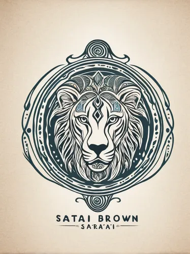 Design an elegant safari logo inspired by African tribal art.,safflower,panthera leo,white lion,safaris,lion white,crown seal,barong,southernwood,silcrow,lion,logodesign,safari,cat sparrow,logo header