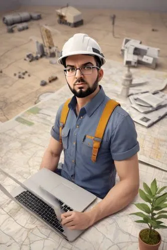 constructorul,builder,engineer,tradesman,geoscientist,geologist,Digital Art,Character Design