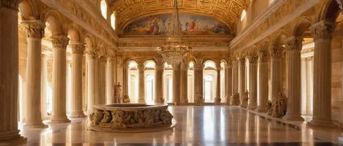 corridor,marble palace,enfilade,foyer,bernini's colonnade,royal interior,hallway,hall of nations,galleries,columns,hermitage,musei vaticani,colonnade,pillars,louvre,colonnades,entrance hall,gallery,versailles,capitolio,Art,Classical Oil Painting,Classical Oil Painting 33