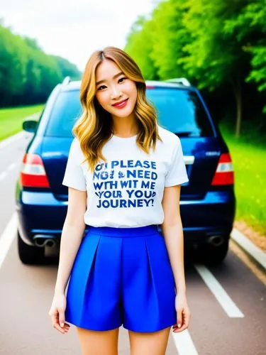 Oh please, I need you to take me with you on your great journey!,a person wearing blue shorts and white shirt,ailee,hyoty,esna,chonnam,winner joy,heyne