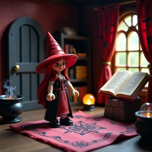 wizardly,wizard,witch's hat,miniaturist,magic book,magidsohn