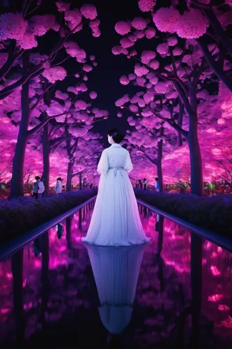 japanese sakura background,dubai miracle garden,quinceañera,fallen petals,wonderland,dubai garden glow,la violetta,sakura background,petals,way of the roses,purple landscape,cinderella,seerose,sakura blossom,芦ﾉ湖,enchanted,secret garden of venus,fantasy picture,lilac arbor,a fairy tale,Conceptual Art,Daily,Daily 22