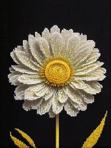 marguerite daisy,garland chrysanthemum,shasta daisy,stitched flower,chrysanthemum background,daisy flower,crown daisy,marguerite,sunflower lace background,the white chrysanthemum,oxeye daisy,leucanthemum,barberton daisy,celestial chrysanthemum,embroidered flowers,chrysanthemum,yellow gerbera,camomile flower,ox-eye daisy,daisy flowers,Illustration,Abstract Fantasy,Abstract Fantasy 22