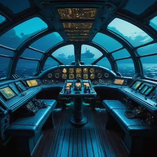 the interior of the cockpit,ufo interior,flight instruments,engine room,ballistic missile submarine,submarine,submersible,cockpit,aircraft cabin,marine electronics,wheelhouse,naval architecture,battleship,cruise missile submarine,deep sea diving,aquanaut,deep sea,carrack,navigation,spaceship space,Art,Artistic Painting,Artistic Painting 03