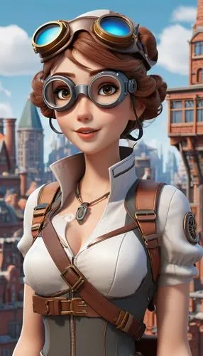 lumidee,tracer,steampunk,aviatrix,mei,arundhati,Unique,3D,3D Character